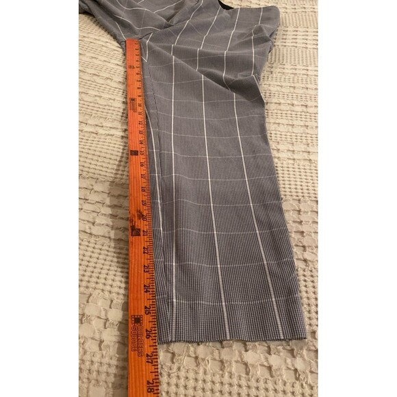 A New Day Pants Size 14 Cropped Black & White Striped Side Zipper Elastic Waist - Picture 6 of 12